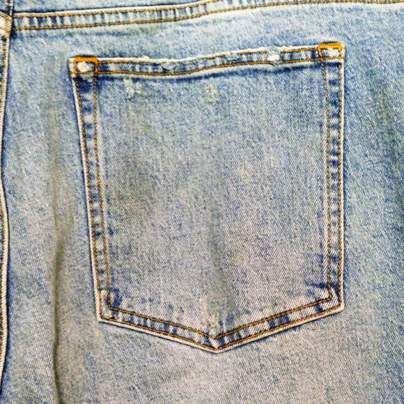 Abercrombie Fitch Jeans The Skinny 36 Short Blue Denim Destroyed Distressed NEW - Picture 6 of 12